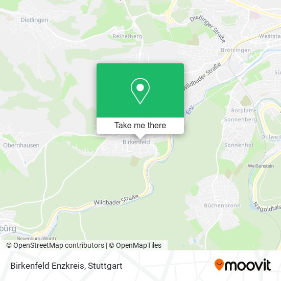 Карта Birkenfeld Enzkreis