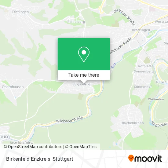 Карта Birkenfeld Enzkreis