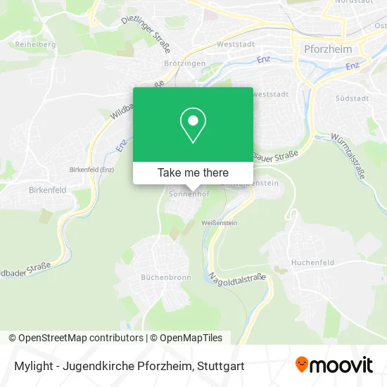 Карта Mylight - Jugendkirche Pforzheim