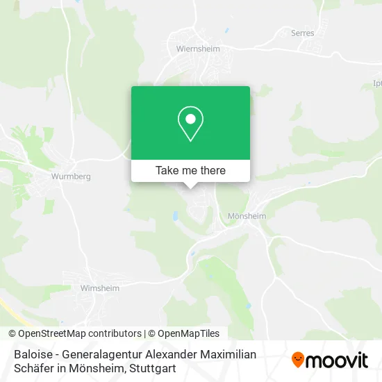Карта Baloise - Generalagentur Alexander Maximilian Schäfer in Mönsheim