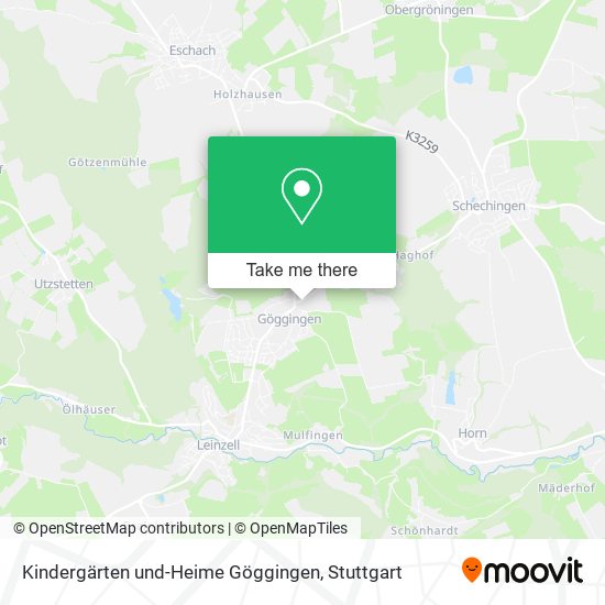 Kindergärten und-Heime Göggingen map