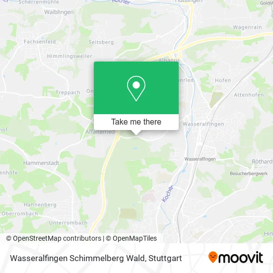 Карта Wasseralfingen Schimmelberg Wald