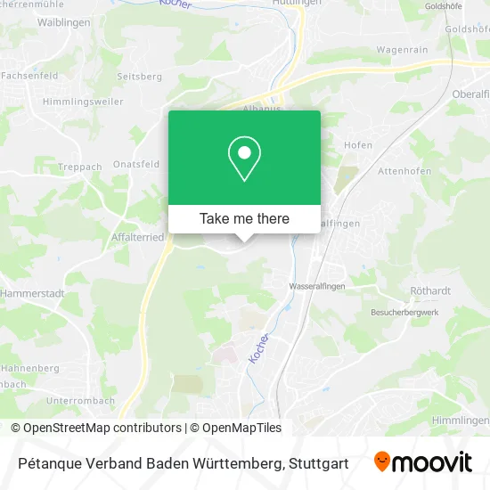Карта Pétanque Verband Baden Württemberg