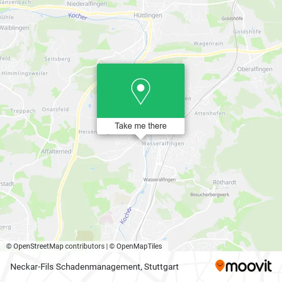 Карта Neckar-Fils Schadenmanagement