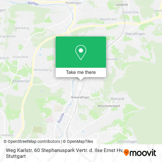 Карта Weg Karlstr. 60 Stephanuspark Vertr. d. Ilse Ernst Hv