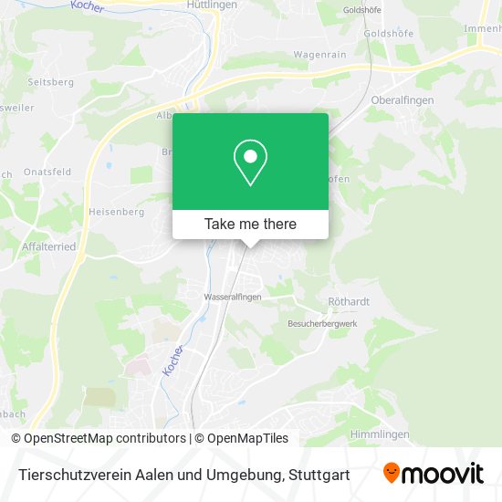 Tierschutzverein Aalen und Umgebung map