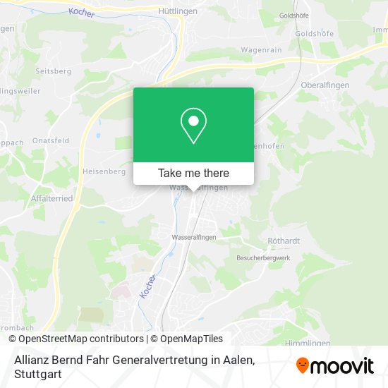 Карта Allianz Bernd Fahr Generalvertretung in Aalen
