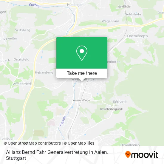 Карта Allianz Bernd Fahr Generalvertretung in Aalen