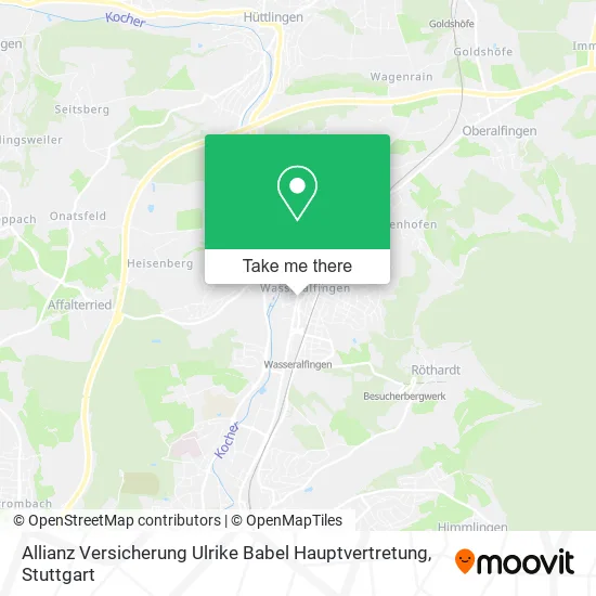 Карта Allianz Versicherung Ulrike Babel Hauptvertretung