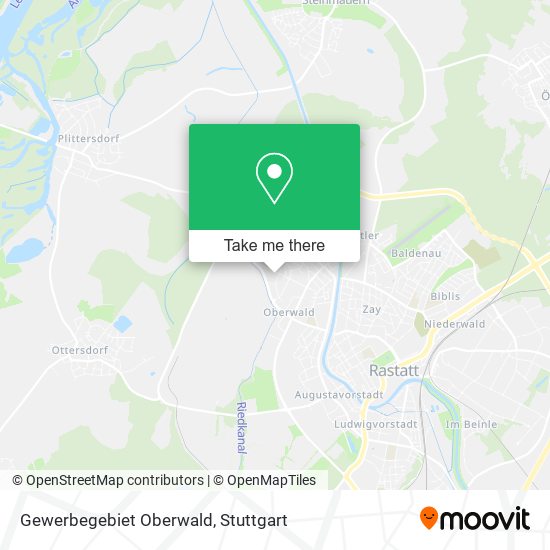 Gewerbegebiet Oberwald map