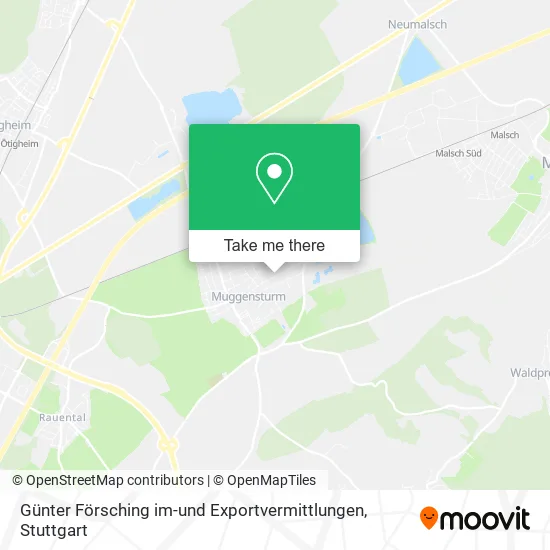 Карта Günter Försching im-und Exportvermittlungen