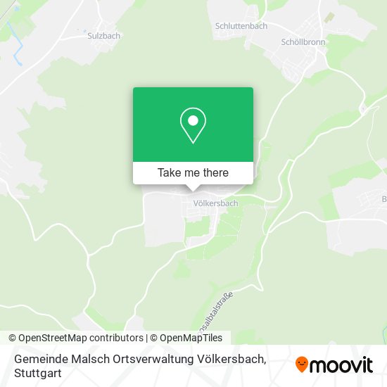 Карта Gemeinde Malsch Ortsverwaltung Völkersbach