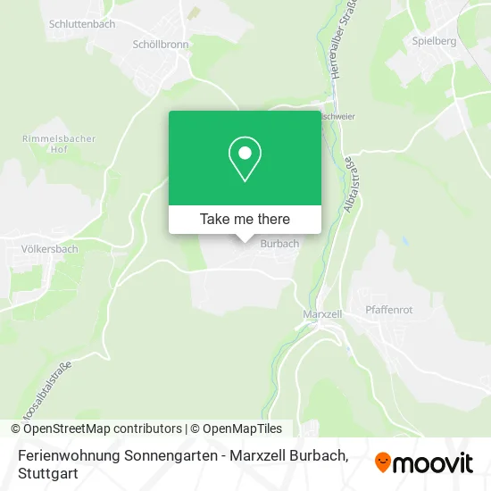 Карта Ferienwohnung Sonnengarten - Marxzell Burbach