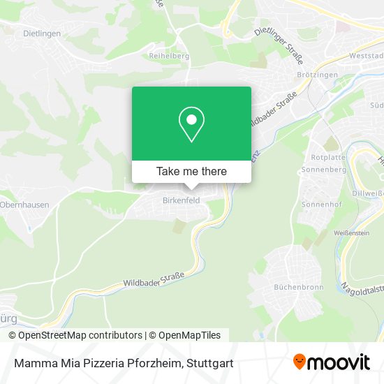 Mamma Mia Pizzeria Pforzheim map