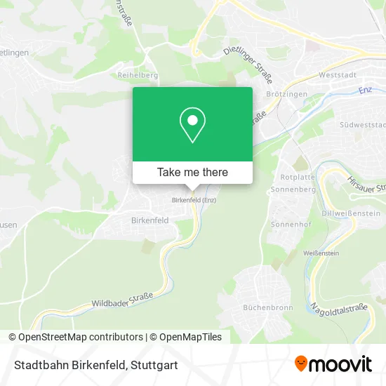 Карта Stadtbahn Birkenfeld