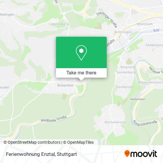 Ferienwohnung Enztal map