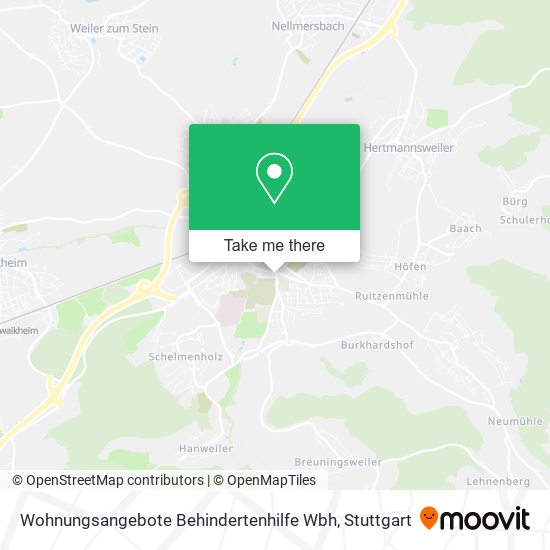 Wohnungsangebote Behindertenhilfe Wbh map