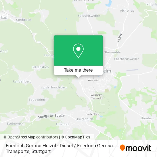 Карта Friedrich Gerosa Heizöl - Diesel / Friedrich Gerosa Transporte