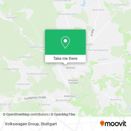 Карта Volkswagen Group