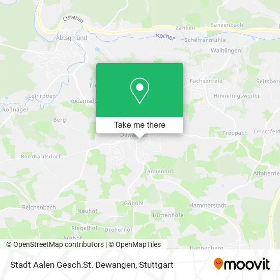 Карта Stadt Aalen Gesch.St. Dewangen