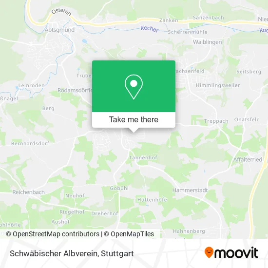 Карта Schwäbischer Albverein
