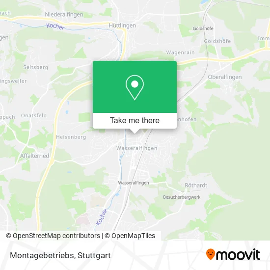 Карта Montagebetriebs