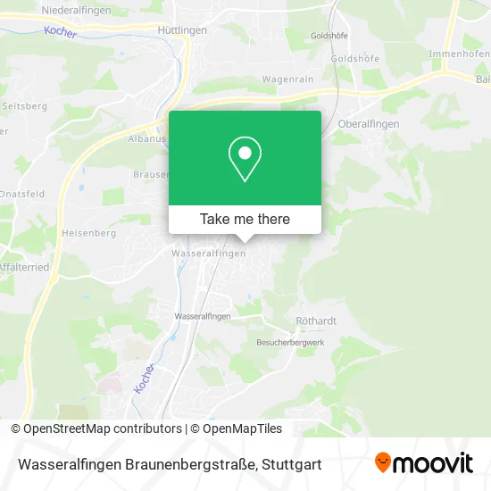 Карта Wasseralfingen Braunenbergstraße