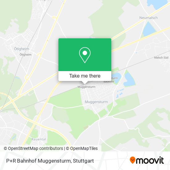 P+R Bahnhof Muggensturm map