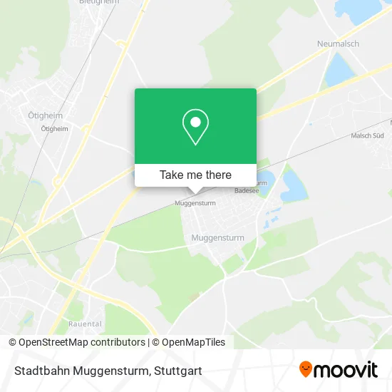 Карта Stadtbahn Muggensturm