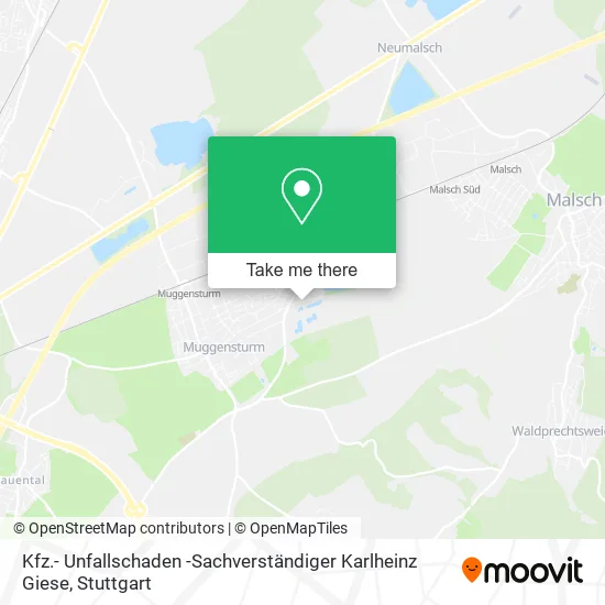 Карта Kfz.- Unfallschaden -Sachverständiger Karlheinz Giese