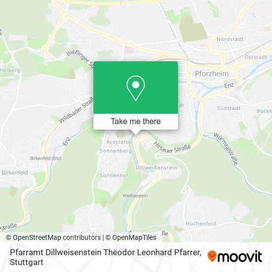 Pfarramt Dillweisenstein Theodor Leonhard Pfarrer map