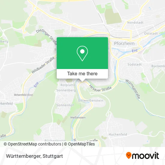 Карта Württemberger