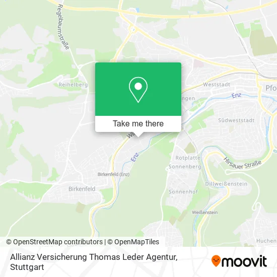 Карта Allianz Versicherung Thomas Leder Agentur