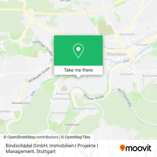 Карта Bindschädel GmbH, Immobilien I Projekte I Management