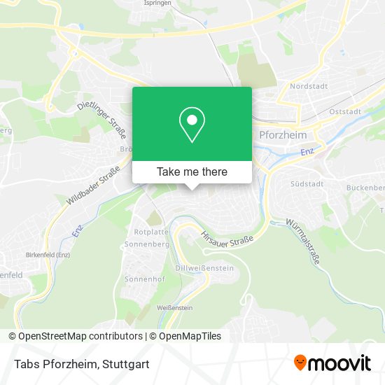 Tabs Pforzheim map