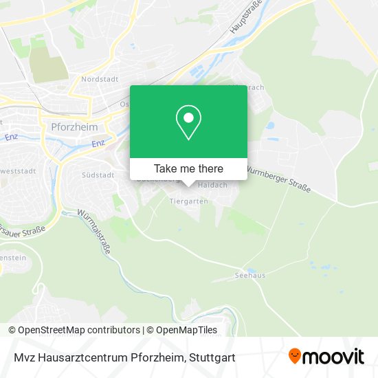 Mvz Hausarztcentrum Pforzheim map