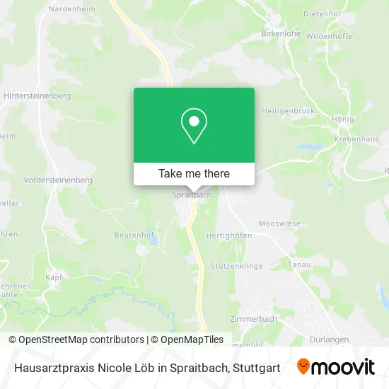 Карта Hausarztpraxis Nicole Löb in Spraitbach