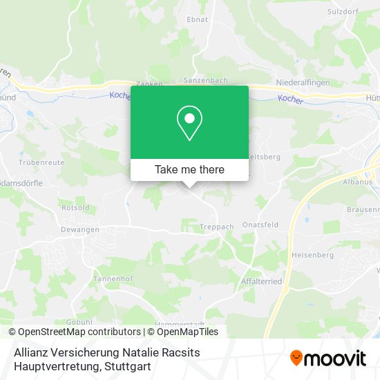 Allianz Versicherung Natalie Racsits Hauptvertretung map