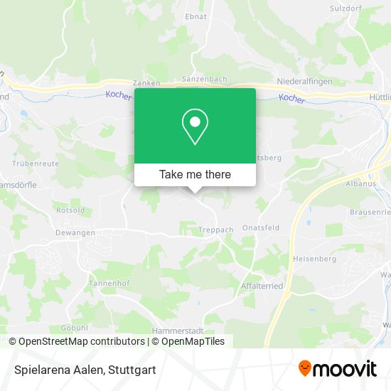 Spielarena Aalen map