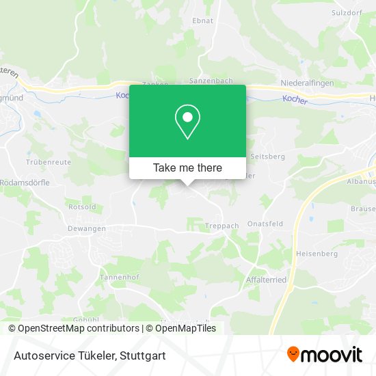 Autoservice Tükeler map