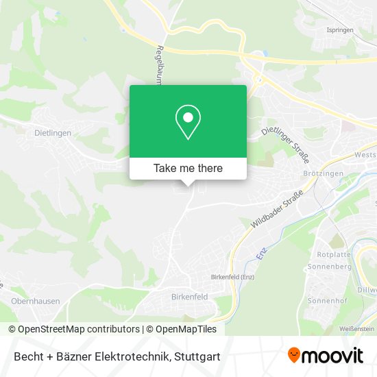 Becht + Bäzner Elektrotechnik map