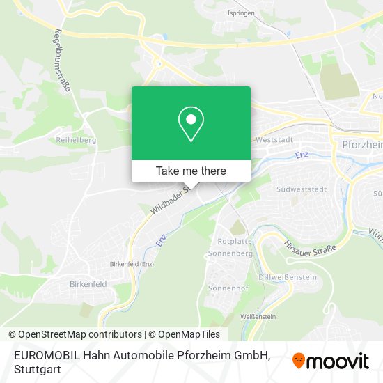 EUROMOBIL Hahn Automobile Pforzheim GmbH map