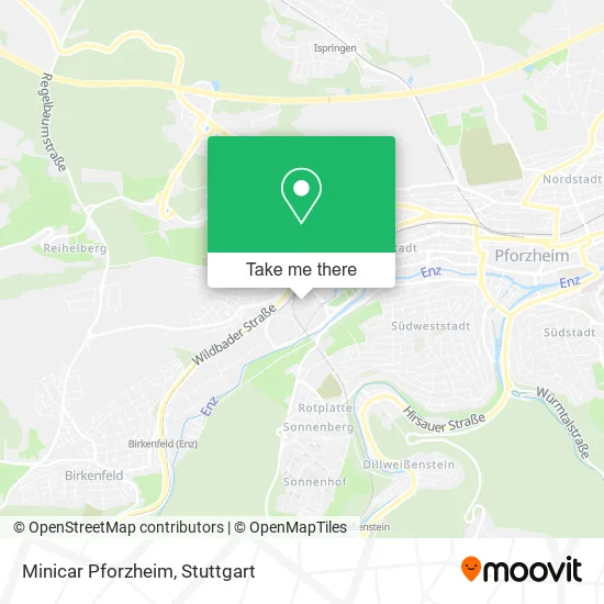 Карта Minicar Pforzheim