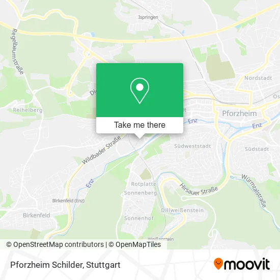 Карта Pforzheim Schilder