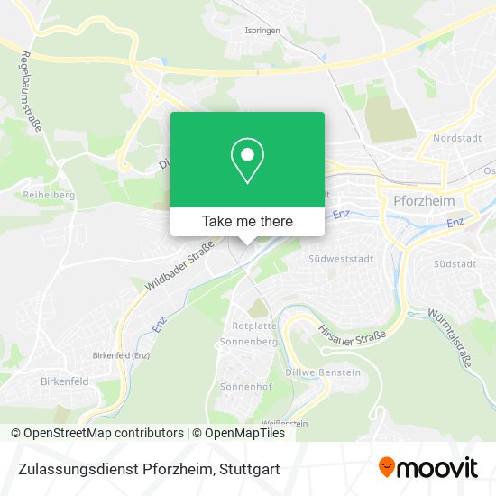 Zulassungsdienst Pforzheim map