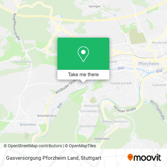 Карта Gasversorgung Pforzheim Land