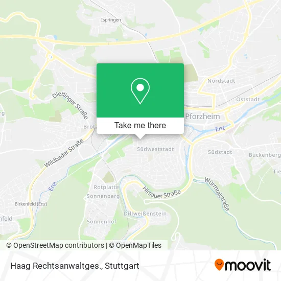 Карта Haag Rechtsanwaltges.