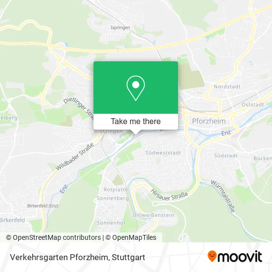 Карта Verkehrsgarten Pforzheim