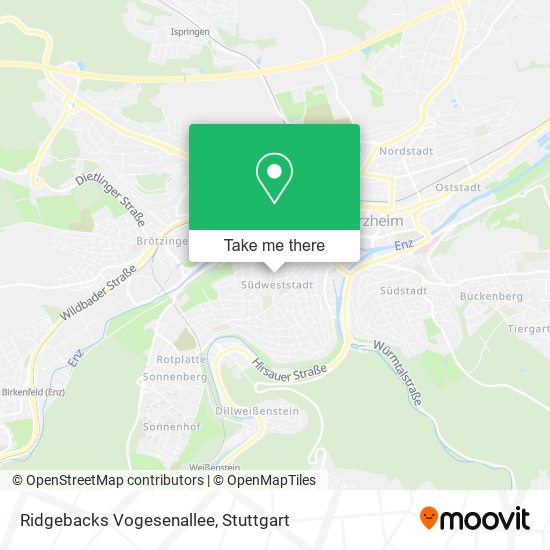 Ridgebacks Vogesenallee map