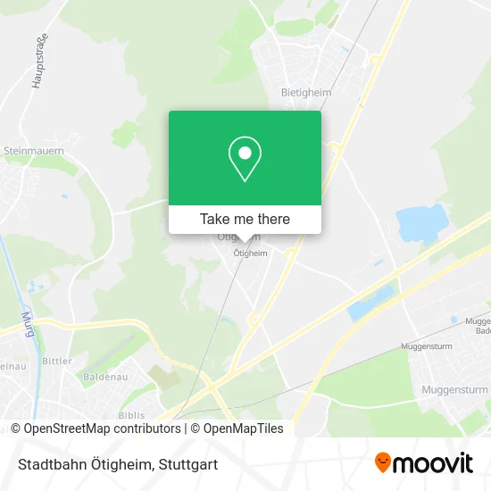 Карта Stadtbahn Ötigheim